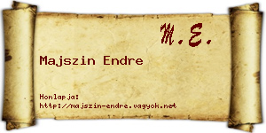 Majszin Endre névjegykártya